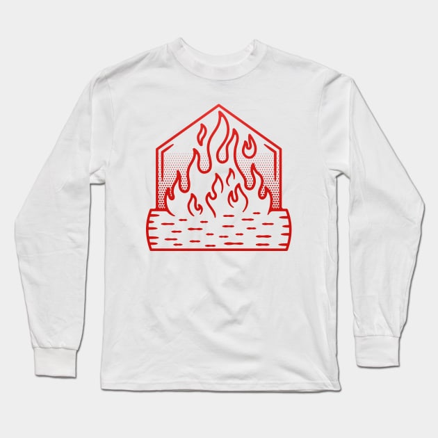 Bonfire red Long Sleeve T-Shirt by teeszone_design